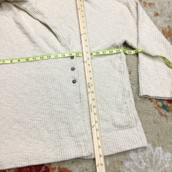 Free People Beach Knit Floppy Collar ribbed Jacket Sweater Cardigan XS - Picture 4 of 9